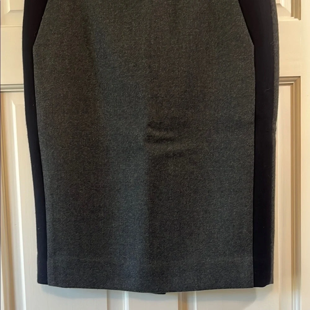 J. Crew No. 2 Pencil Gray Black Knee-Length Wool Skirt - Size 4